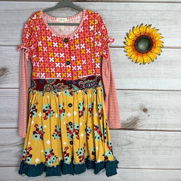Matilda‎ Jane Girls Annika Floral Print Long Sleeve Dress Size 6 - Picture 1 of 3